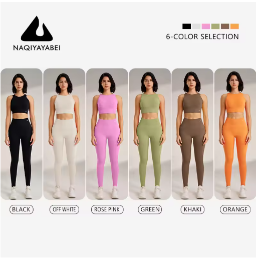 Yoga Clothing Set Women's High Waisted Leggings and Top Two Piece Seamless Fitness Exercise Clothing Fitness Workout Underwear