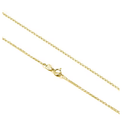 KISS MANDY 14K Gold Genuine 925 Sterling Silver 1.0mm Cable Chain Necklace with Handmade Elegant Chain for Women Jewelry SC06