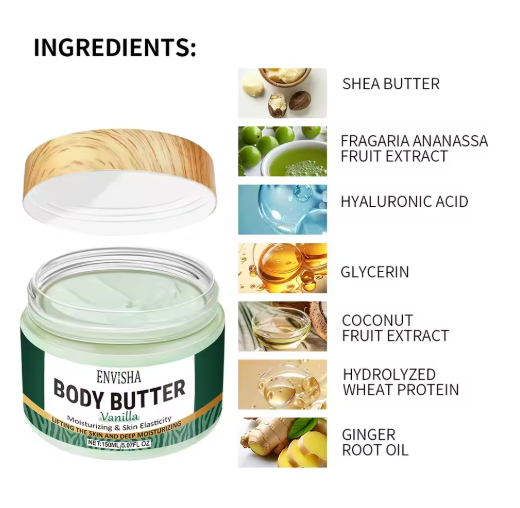 Vanilla Body Butter Lotion Skin Care Face Cream Whitening Deeply Moisturizing Brightening Remove Melanin Elasticity Lifting