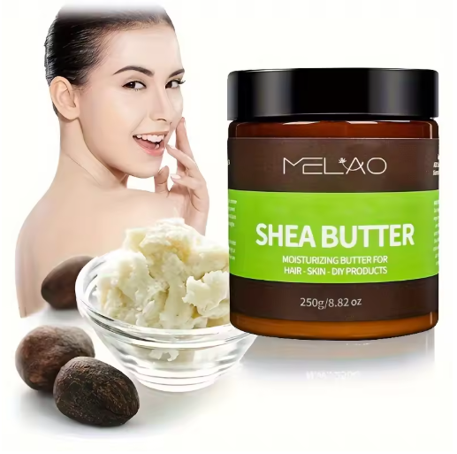 MELAO Organic Shea Butter for Body & Face Organic , 100% Raw & Unrefined to Soften, Smooth & Boost Radiance