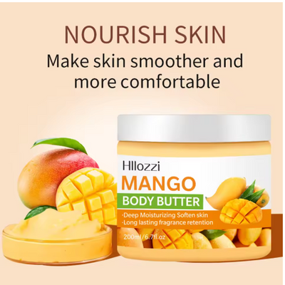 200ml High Moisturizing Body Butter Cream Coconut Mango Flavor Body Cream Moisturizing and Nourishing Body Repair Cream