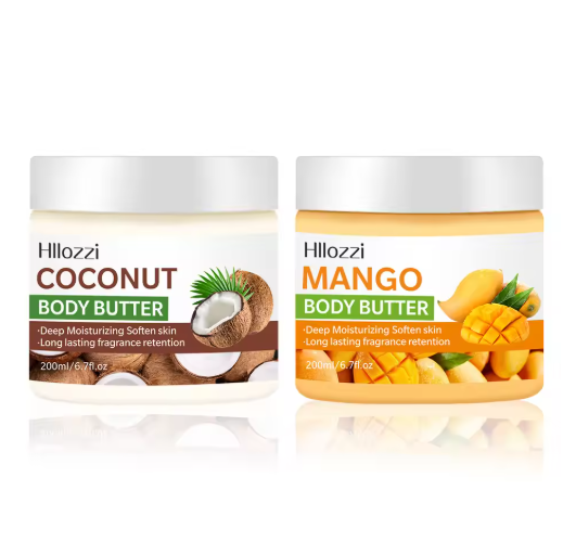 200ml High Moisturizing Body Butter Cream Coconut Mango Flavor Body Cream Moisturizing and Nourishing Body Repair Cream