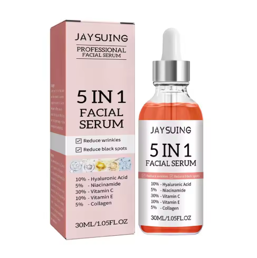 5 In 1 Fade fine lines Firming Face Serum Moisturizing brightning Vitamin C Hyaluronic Acid Facial Serum Shrink Pores Skin Care