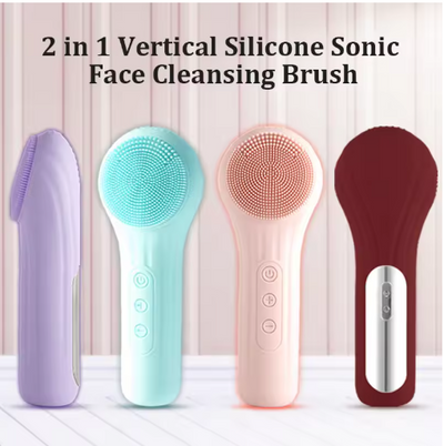 Sonic Waterproof Facial Cleansing Brush for Men & Women Rechargeable Exfoliating Electric Face Scrubber Cleanser Brush