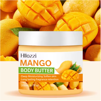 200ml High Moisturizing Body Butter Cream Coconut Mango Flavor Body Cream Moisturizing and Nourishing Body Repair Cream